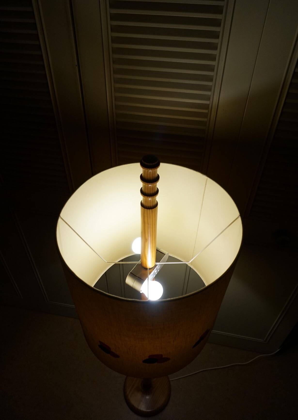 Mid-Century Scandinavian Pine Floor Lamp by Temde, 1960s