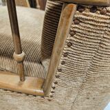 Pair of 50" Brutalist armchairs