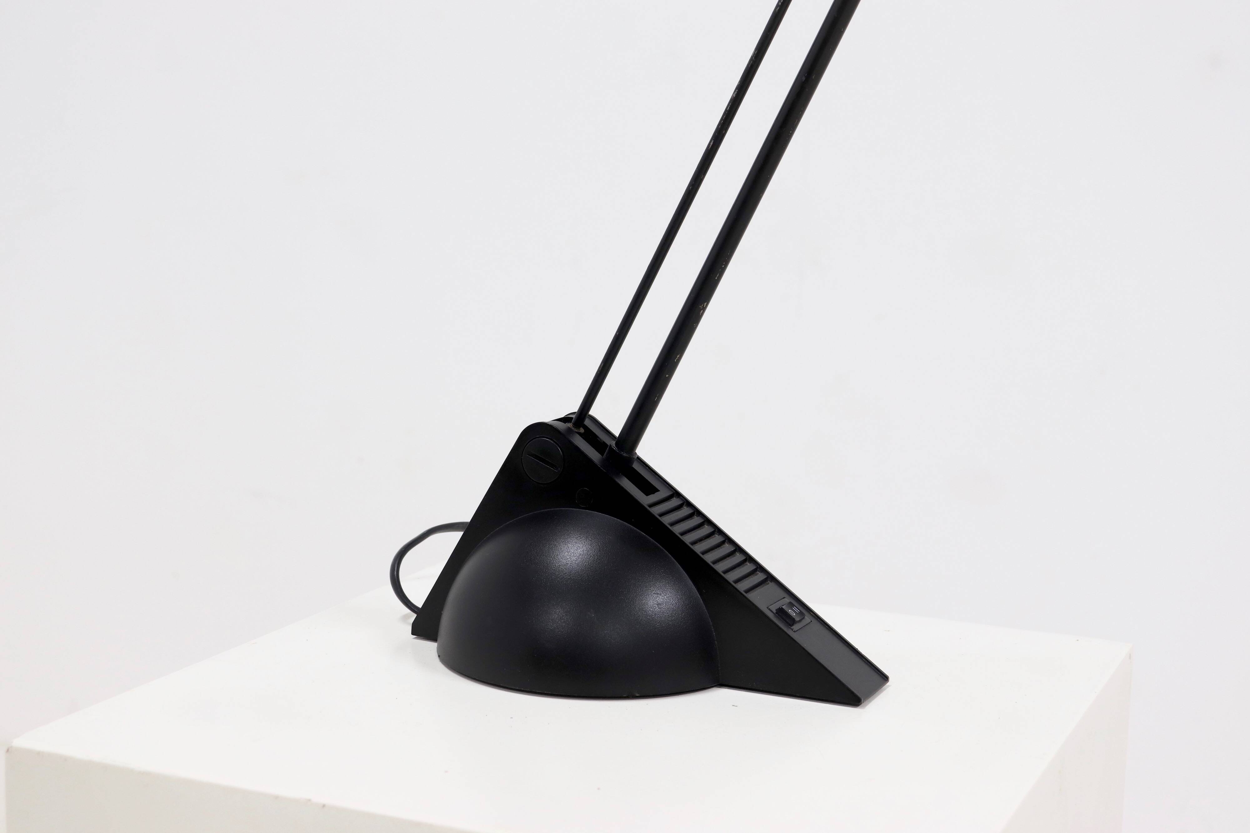 Black Post Modern Desk Lamp 1980s