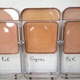 3 Plia chairs, designer Giancarlo Piretti for Anonima Castelli