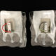 Pair of Murano Sil Lux wall sconces in alabaster glass and aluminum