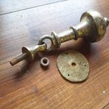 Teardrop Door Knocker / Bell Clapper in Hammered Wrought Iron with Gilding