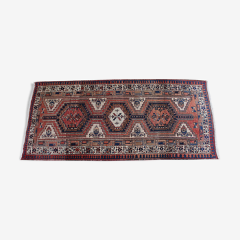 Tapis vintage à franges afshar 106x231cm