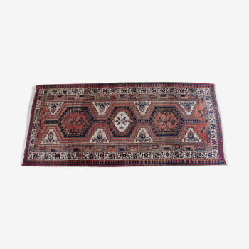Vintage fringe rug Afshar 106x231cm
