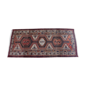 Tapis vintage à franges afshar 106x231cm