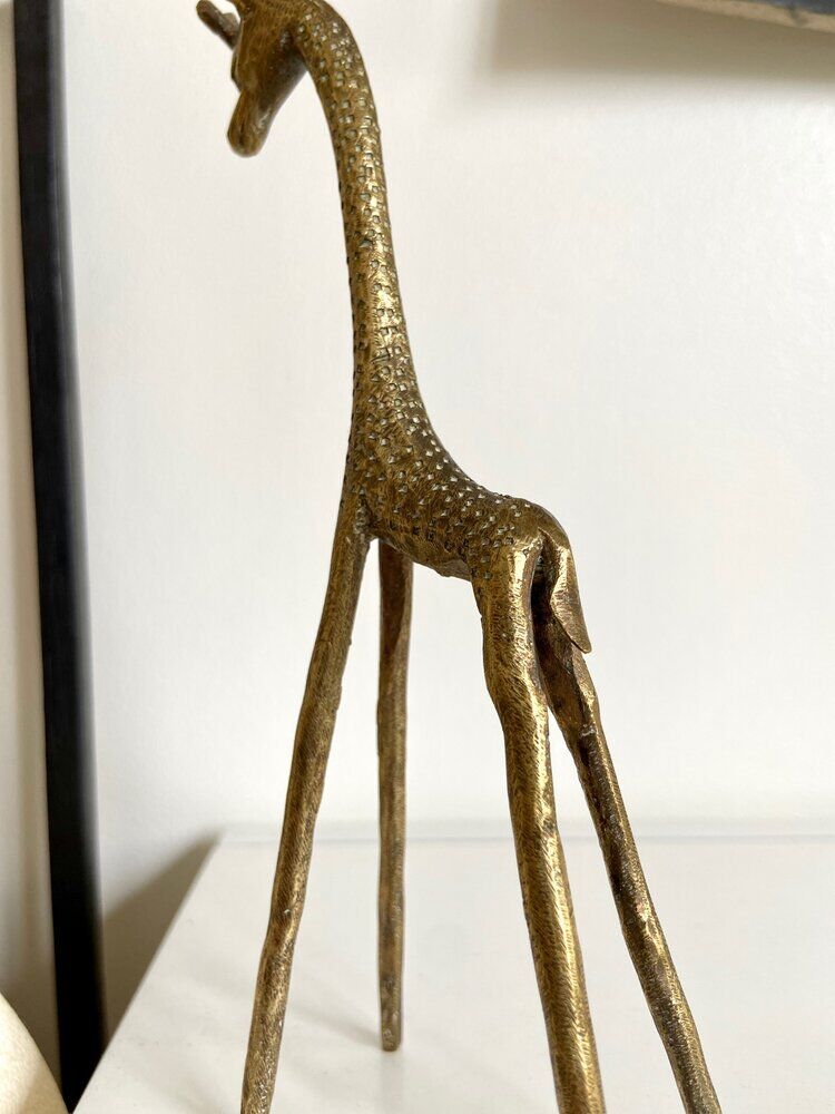 Golden brass giraffe