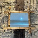Old quilted wooden mirror