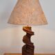 Handmade lamp in turned wood