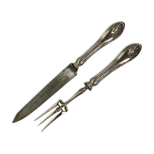 Couverts de service à gigot, argent poinçon Minerve