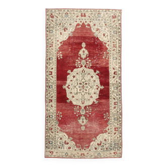 Tapis Oriental Vintage Rouge et Beige 130x257Cm SK 22857