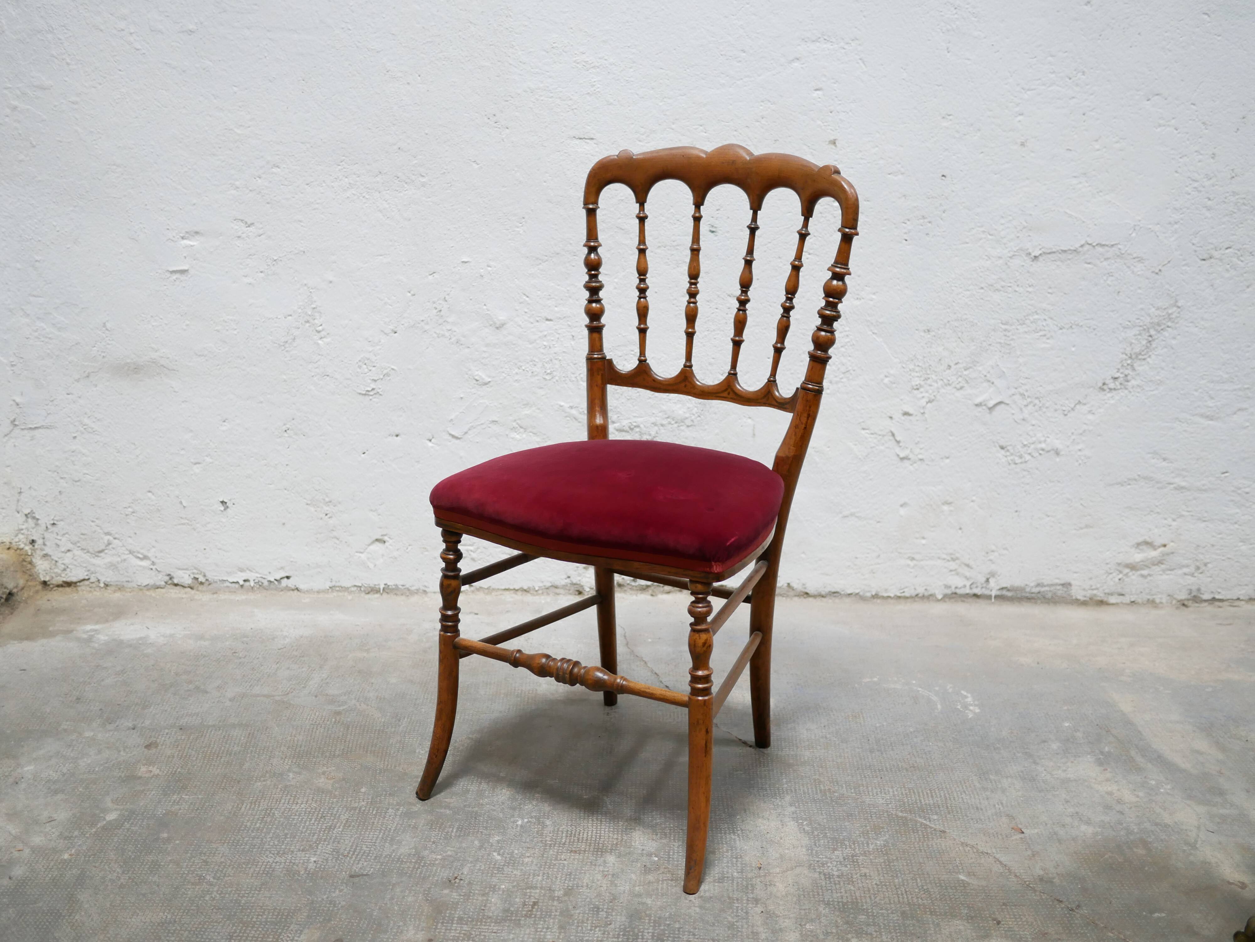 Old Napoleon III wooden chair