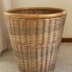 Large VINTAGE WICKER BASKET Wood