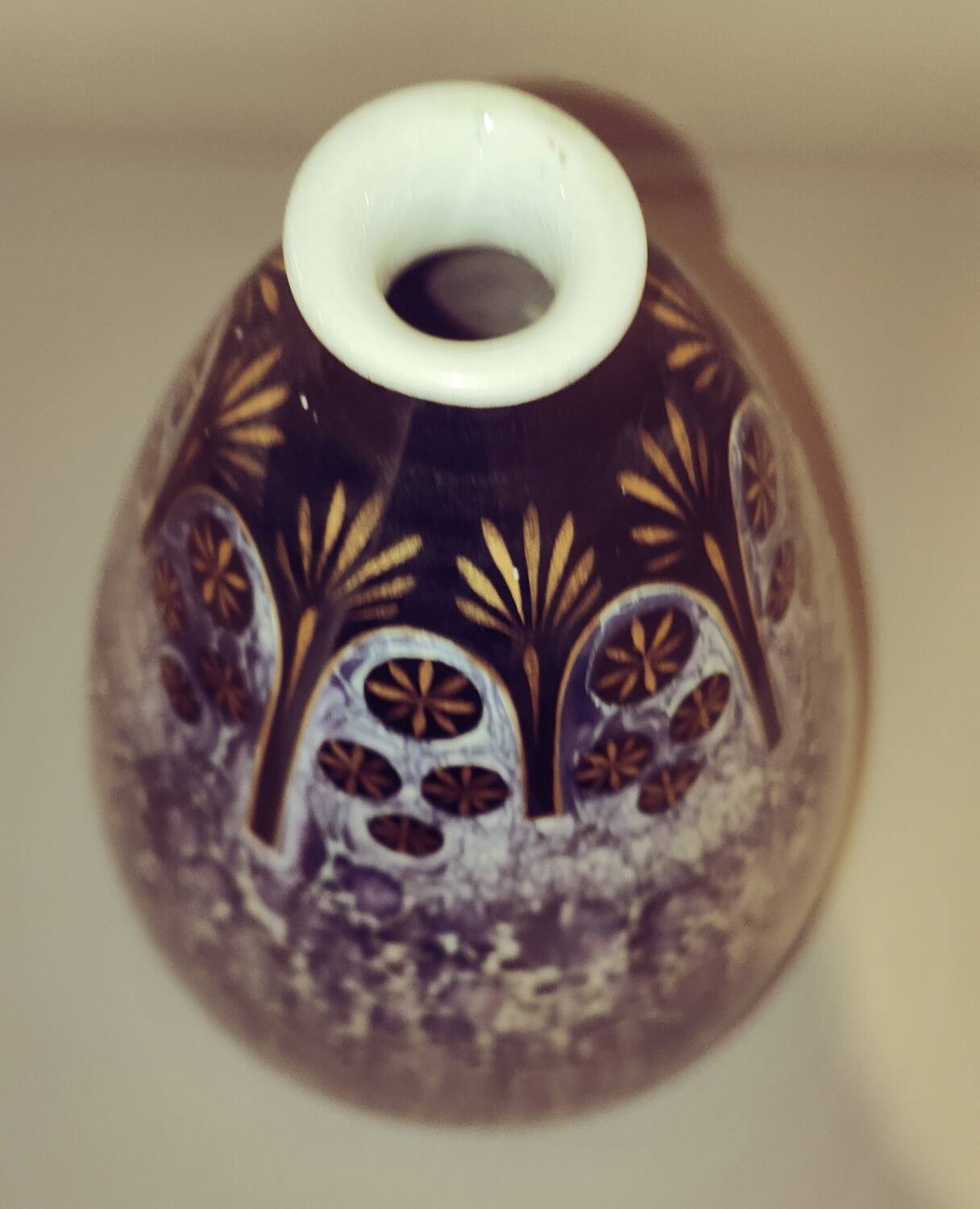 Porcelain vase Signed Hamage Moulin Loups