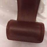 Leather wall coat rack