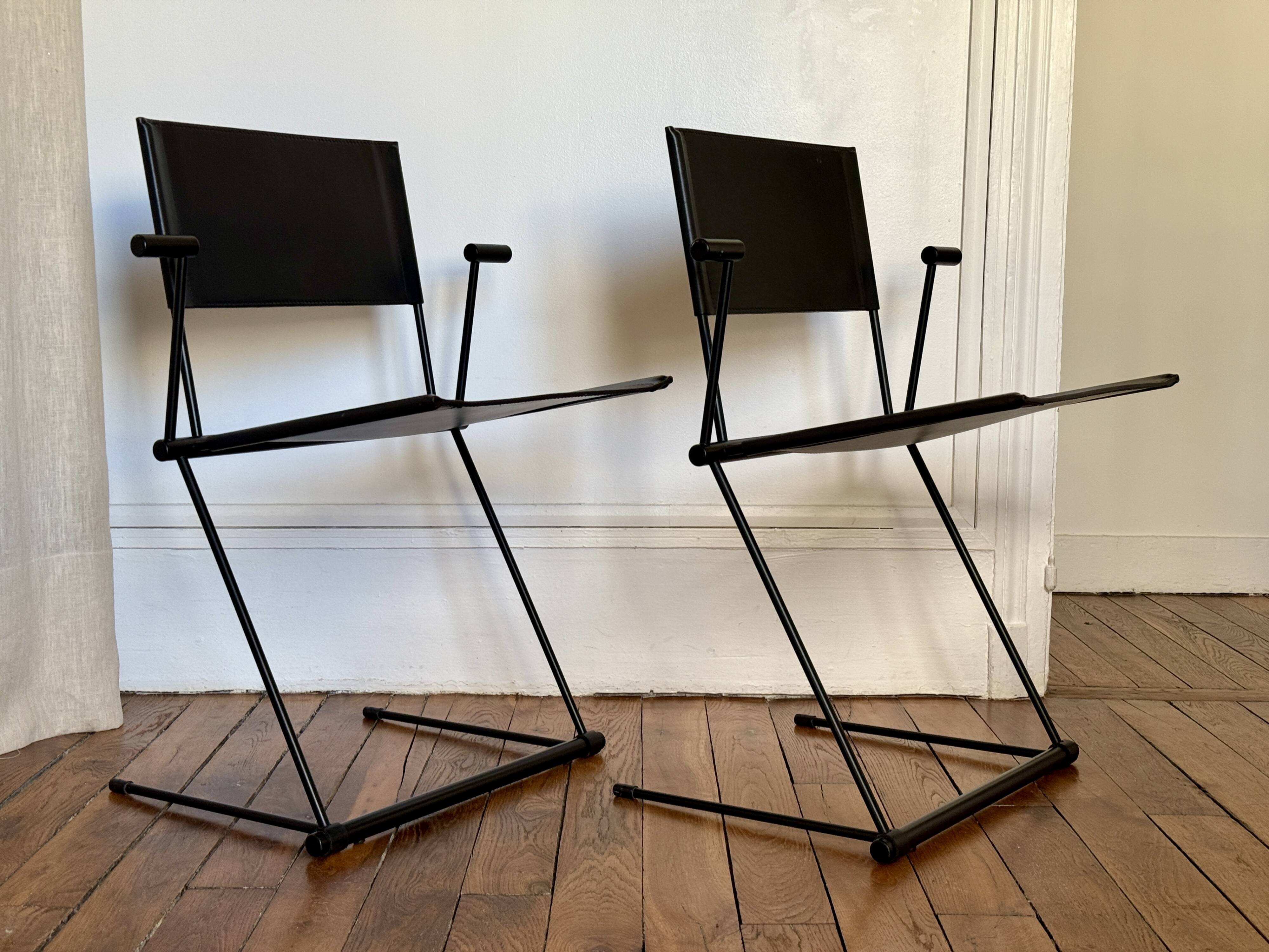 Pair of ballerina chairs by Herbert Ohl for Matteo Grassi 1990