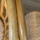 Suite de 4 chaises rotin 1970bois cintre belle patine