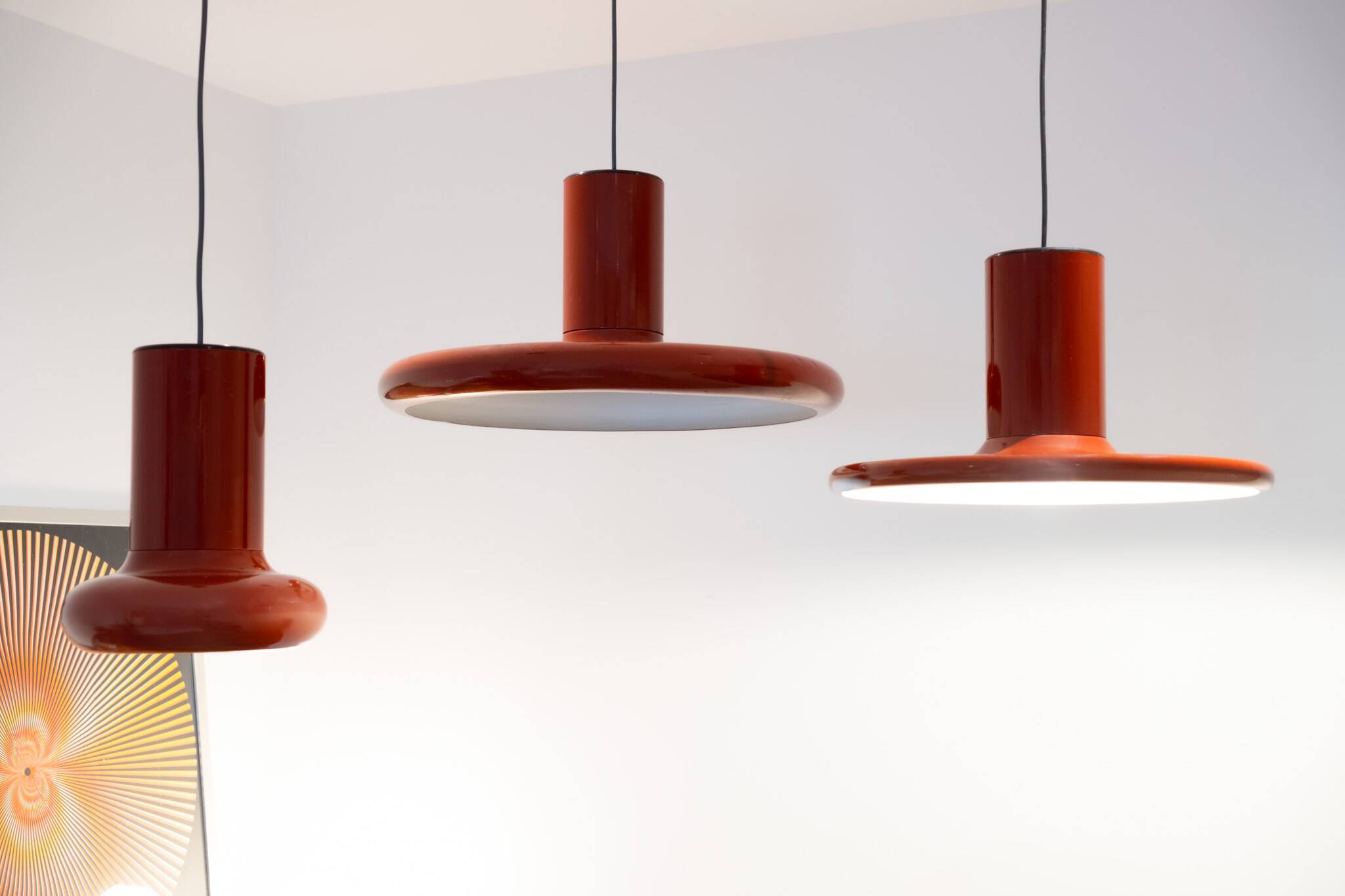 Three Pendolita-Lita pendant lights, 1960s