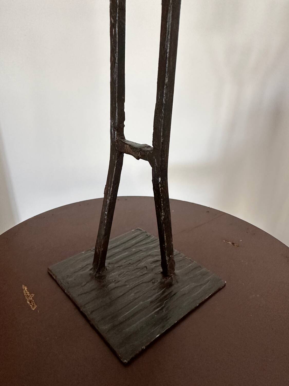 Vintage wrought iron anthropomorphic candle holder