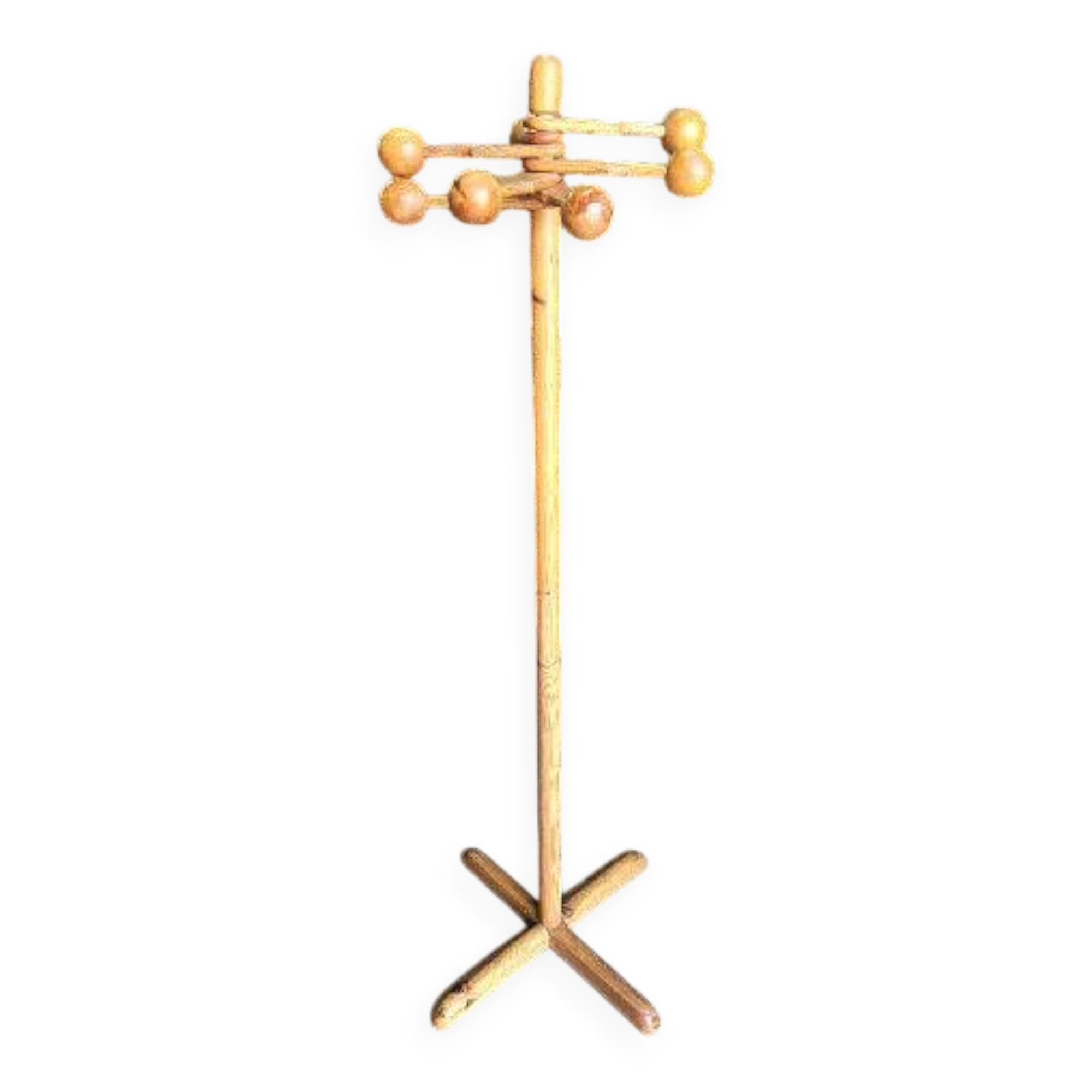 1960 modernist vintage coat rack in fir 7 b