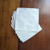6 squares of damask fabric outline of roses embroidered satin thread