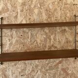 Vintage two-tier wall shelf string
