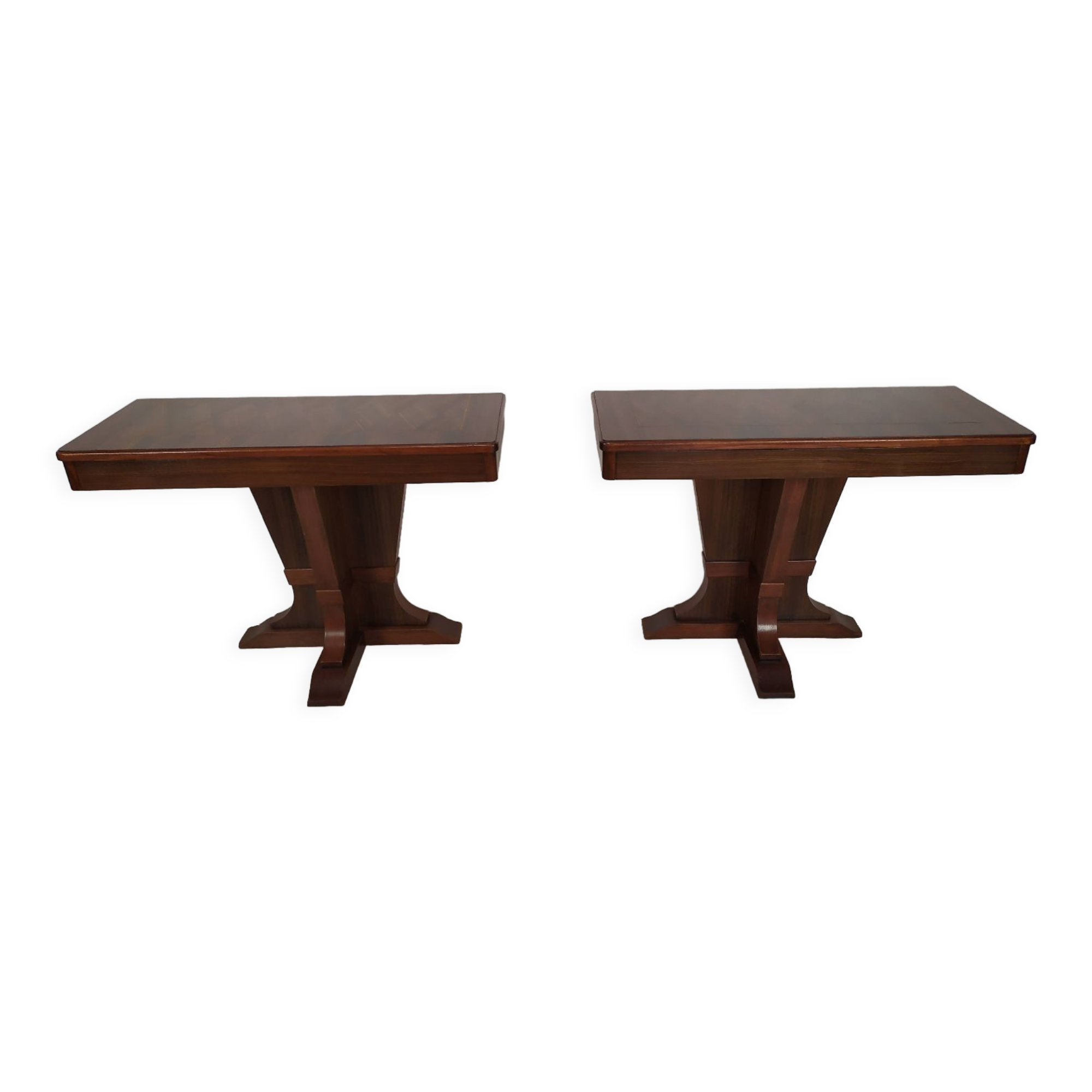 Pair of art deco consoles