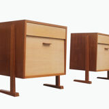 Pair of bedside tables bicolor and formica 1950