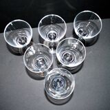 Lot de 6 verres à vin blanc BEAUBOURG en cristal de Sèvres signé 19cm