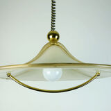 large cristallux hustadt adlustable PENDANT LAMP acrylic and brass