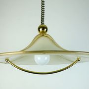 large cristallux hustadt adlustable PENDANT LAMP acrylic and brass