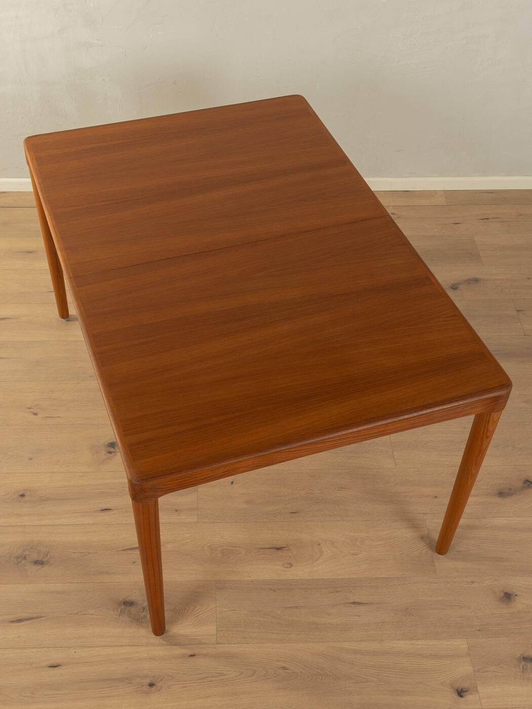 Rare extendable teak dining table by H.W. Klein for Bramin (1960s)
