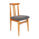 Mid-Century beech wood chair with grey boucle fabric, M. Zielinski, Europe, 1960.