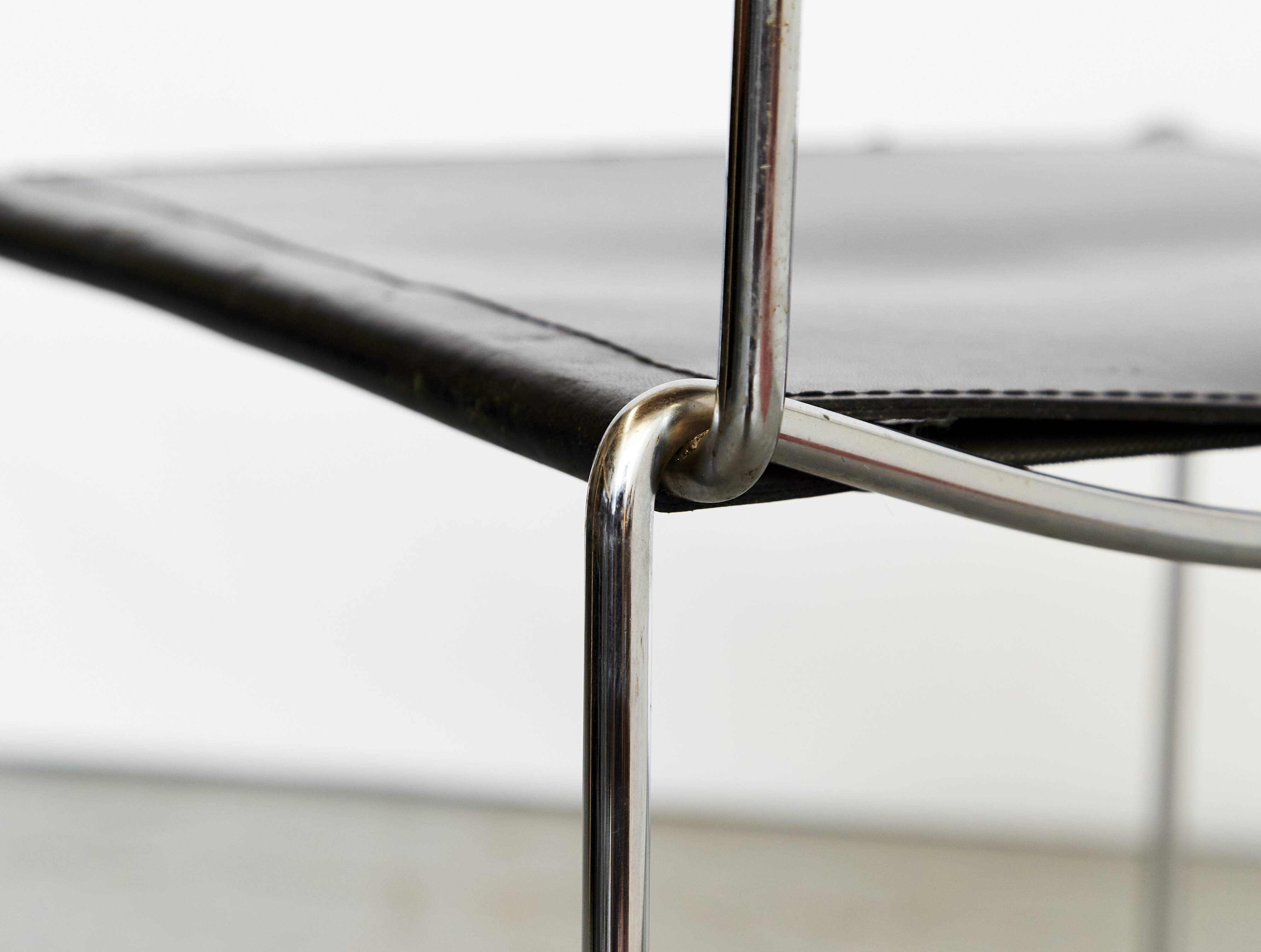 Chaises de salle à manger en cuir par Giandomenico Belotti pour Alias