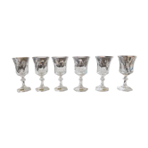 Lot 6 Crystal Villeroy and Boch burgundy glasses