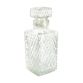 Carafe à whisky en verre moulé effet taille diamant
