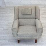 1960s, Danish design by Kurt Østervig, armchair model 61, wool, teak.