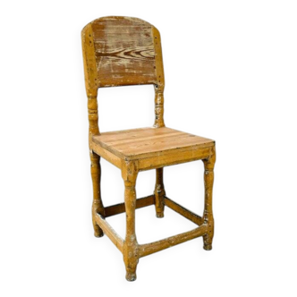 Antique 18th century Swedish Gustavian pine chair