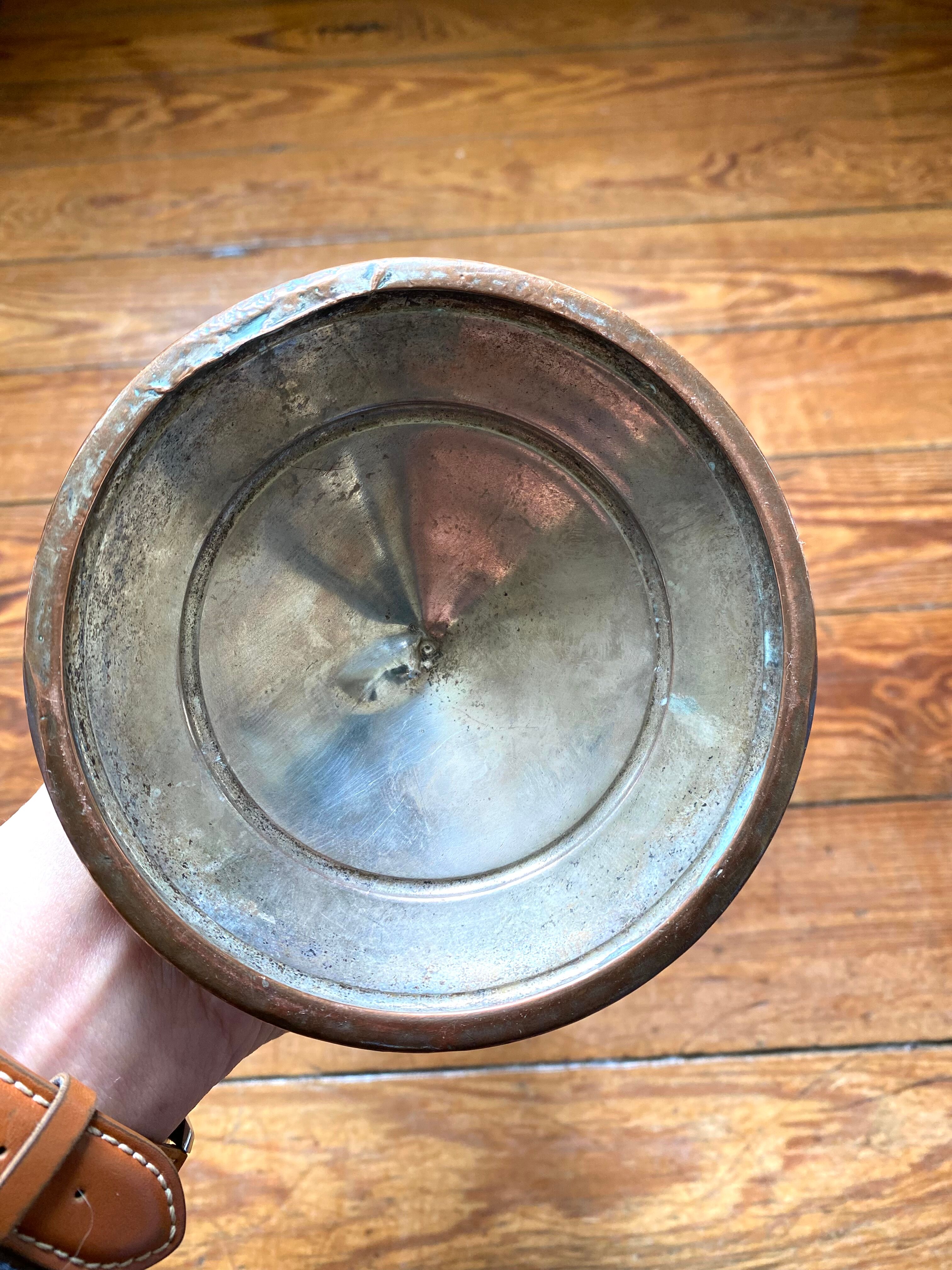 Old copper candle holder