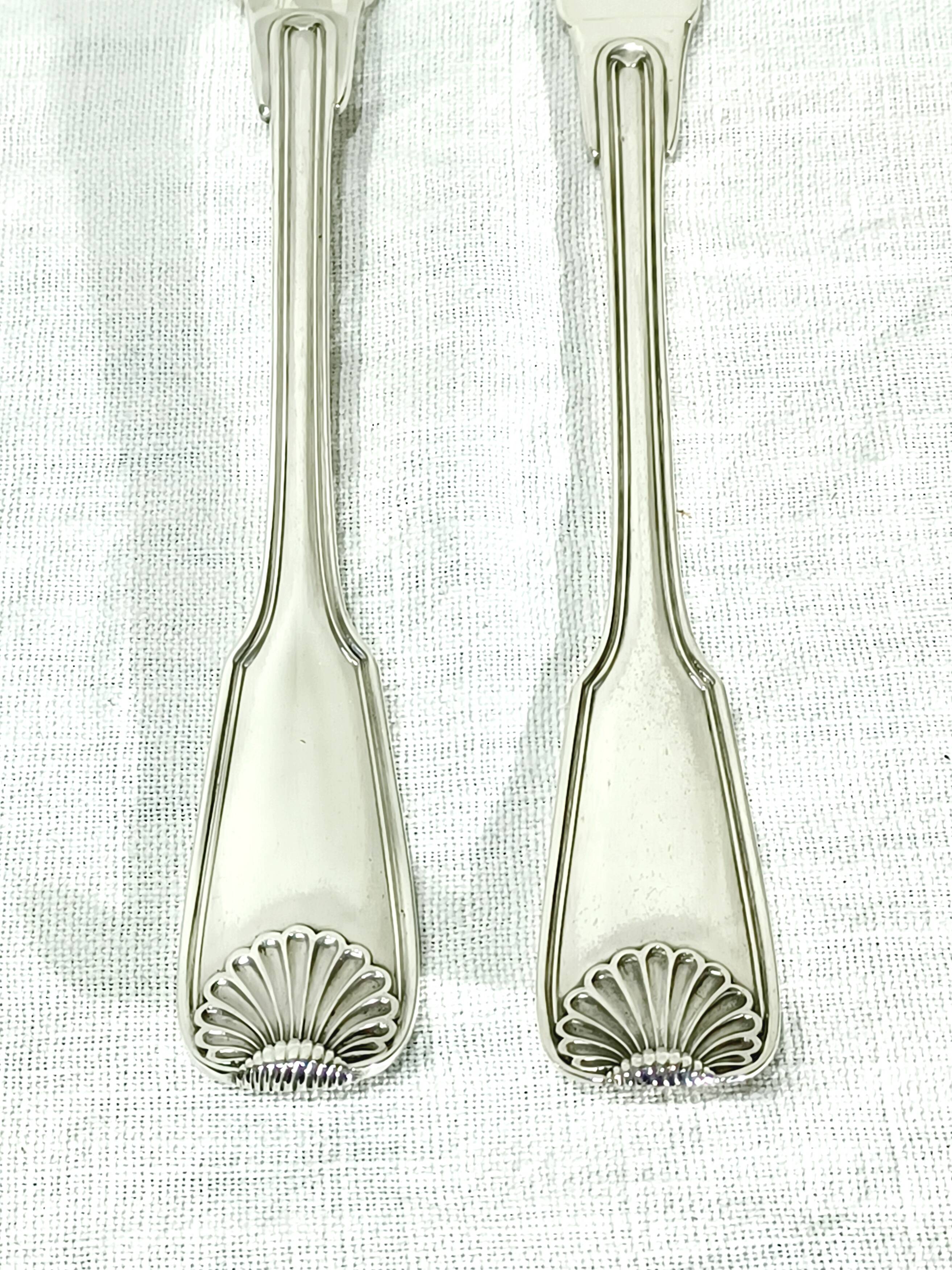 Emile Puiforcat – 12 solid silver fish cutlery sets