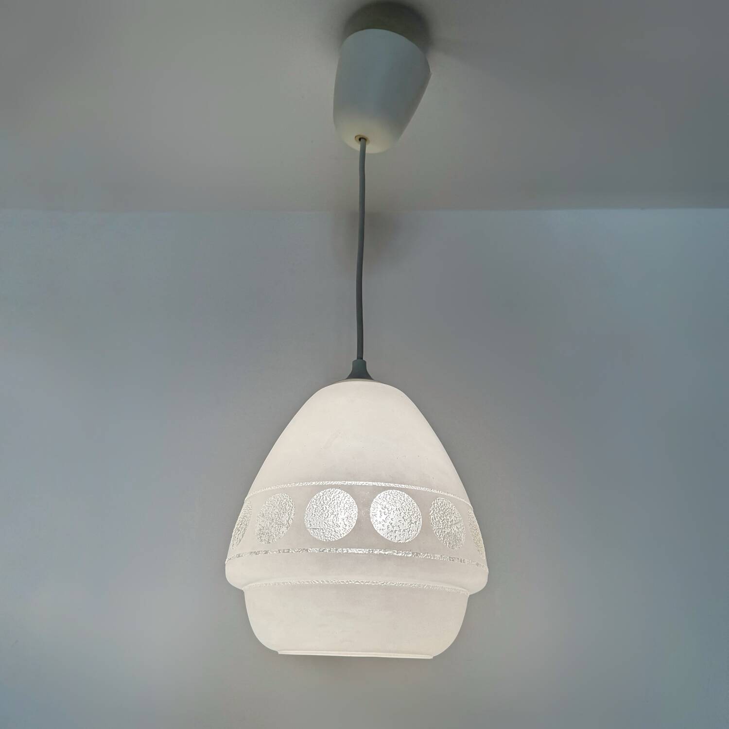 Space Age design glass chandelier from the 70s