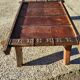 Coffee table in metal and copper wood