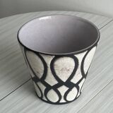 Cache-pot motifs abstraits noirs