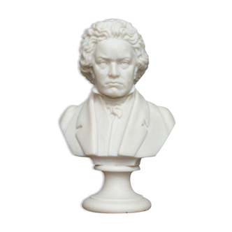 Small bust in alabaster beethoven