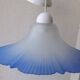 Blue glass pendant light