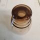 Old deco carafe art service & 12 smoked glass glasses vintage table art