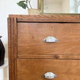Art Deco chest of drawers in solid oak