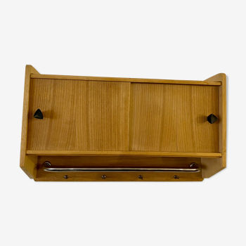 Hanging cabinet in vintage metal wood