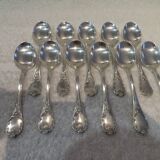 11 silver-plated ice cream scoops by Christofle Marly, 13.3 cm