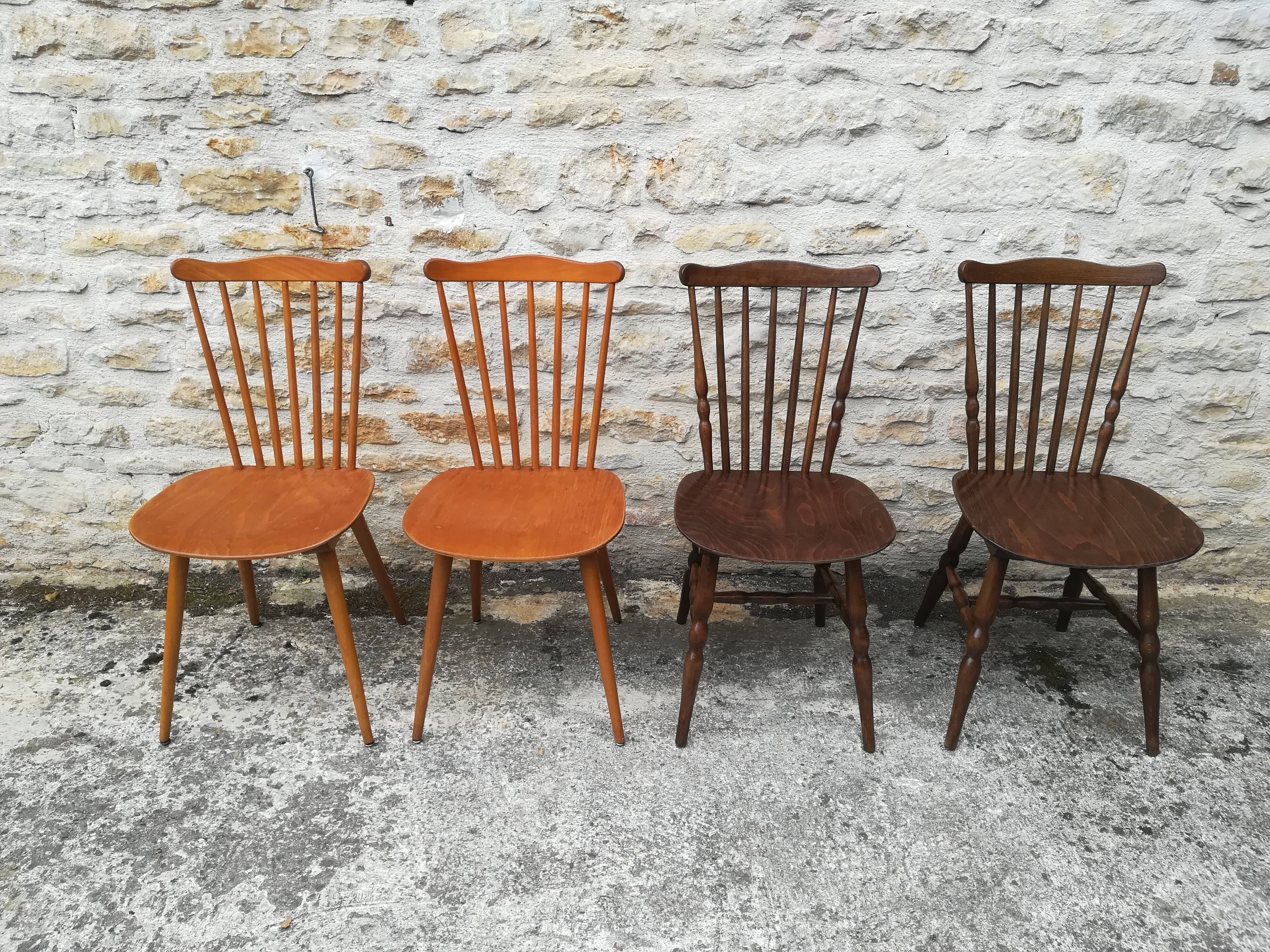 mismatched bistro chairs