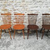 mismatched bistro chairs